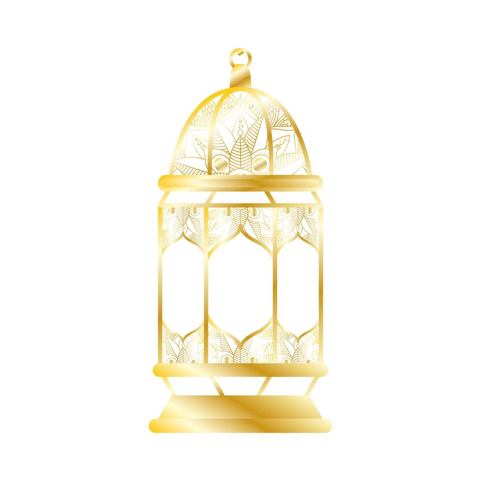 gouden lamp ramadan kareem decoratie vector