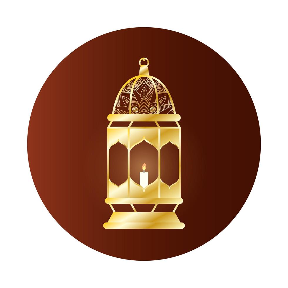 gouden lamp ramadan kareem decoratie vector