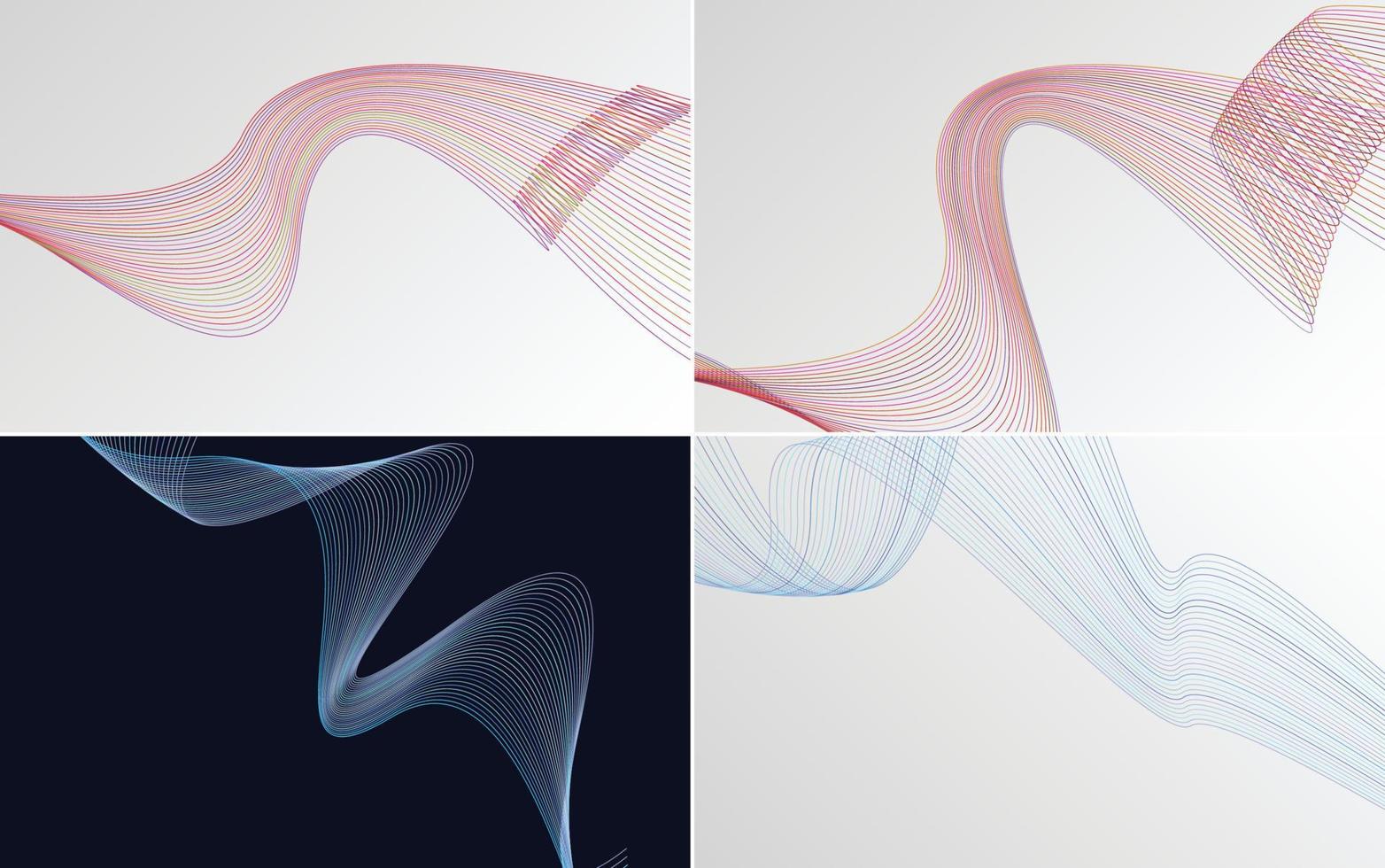 verzameling geometrische minimale lijnenpatroonset vector