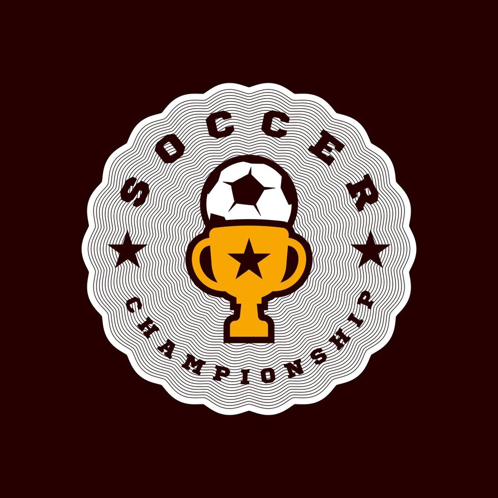 kampioen voetbal vector logo