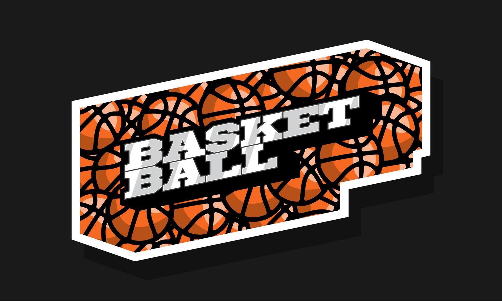 modern professioneel typografie basketbalsportlogo vector