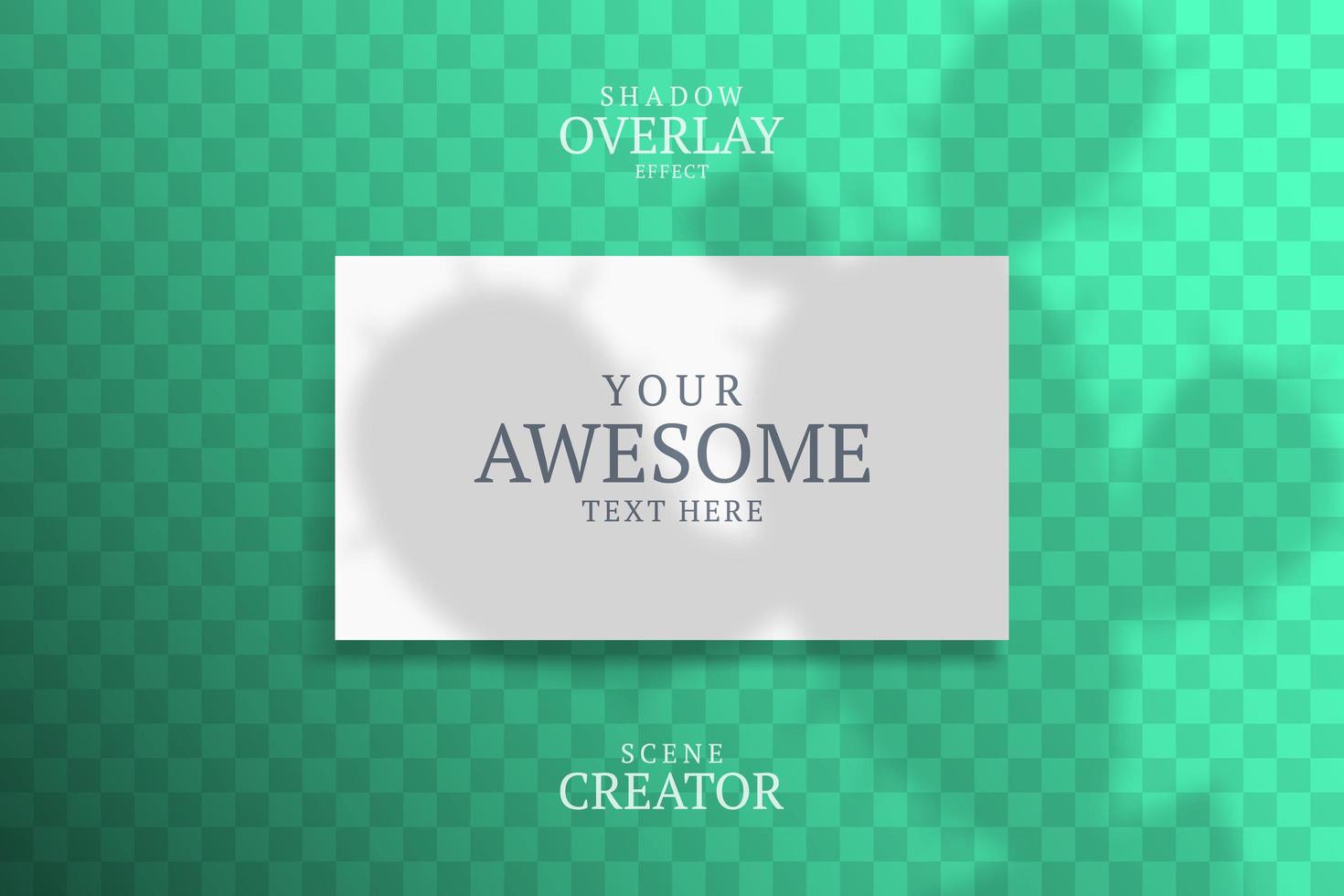 schaduw overlay cactus vector mockup