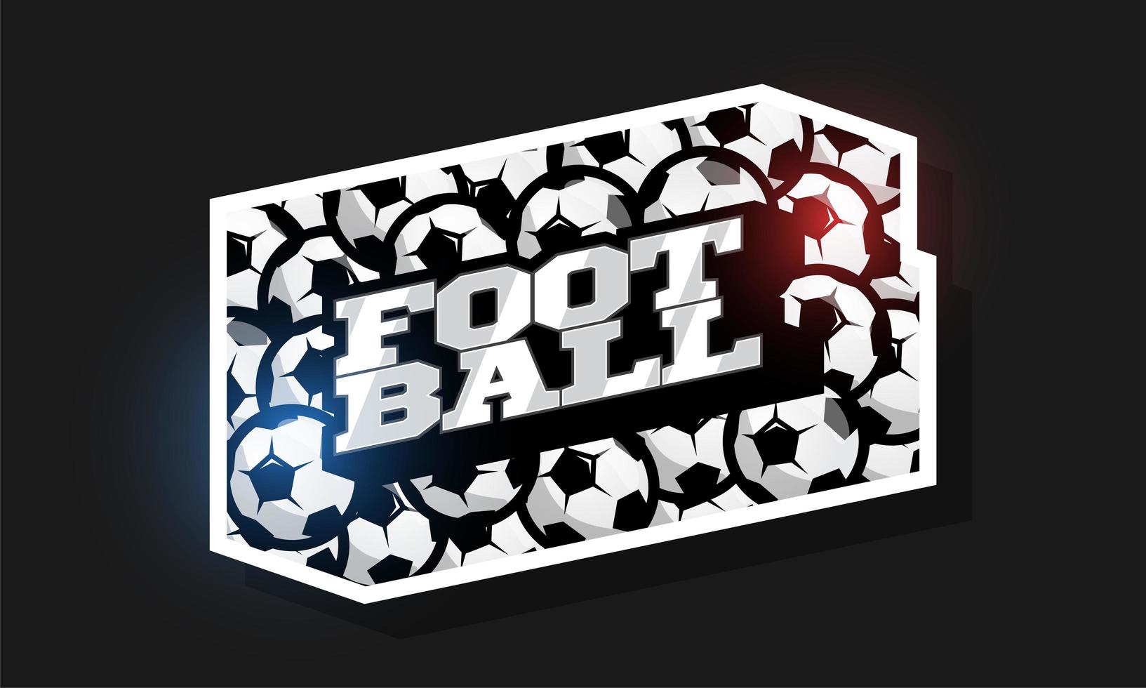 moderne professionele typografie voetbal sport retro-stijl logo vector