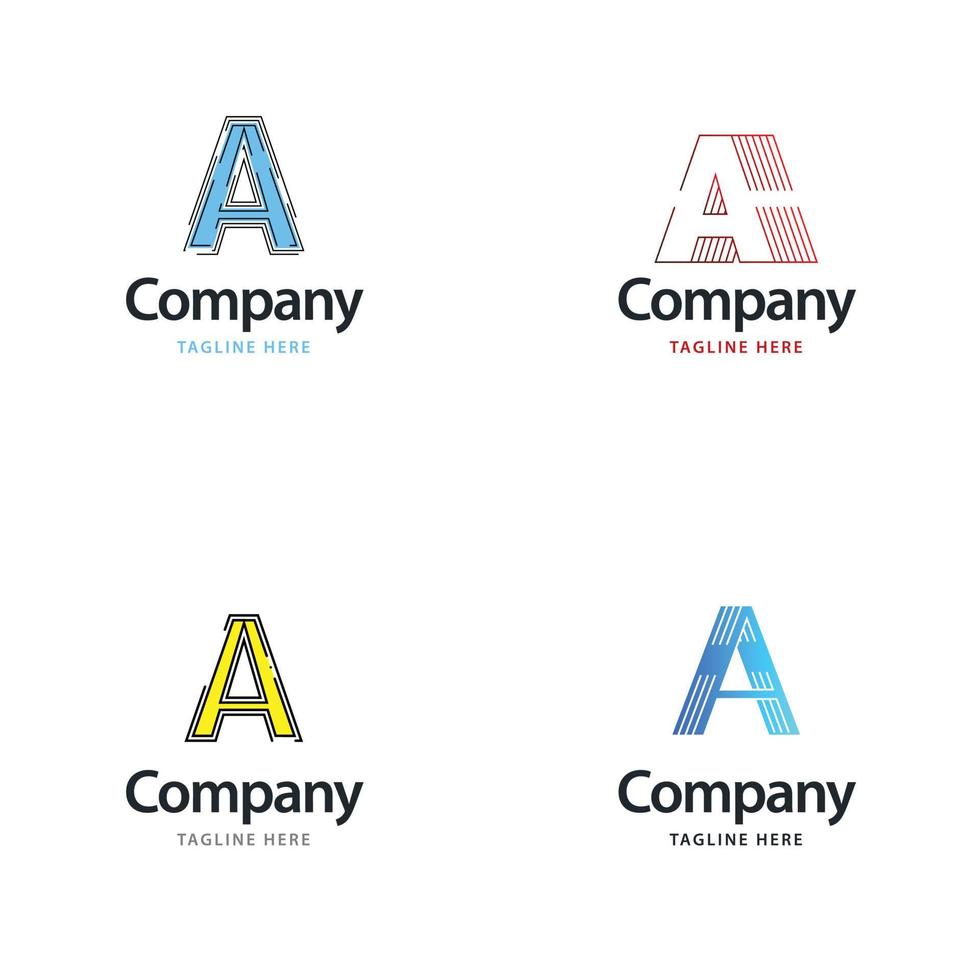 brief een groot logo pak ontwerp creatief modern logos ontwerp voor uw bedrijf vector