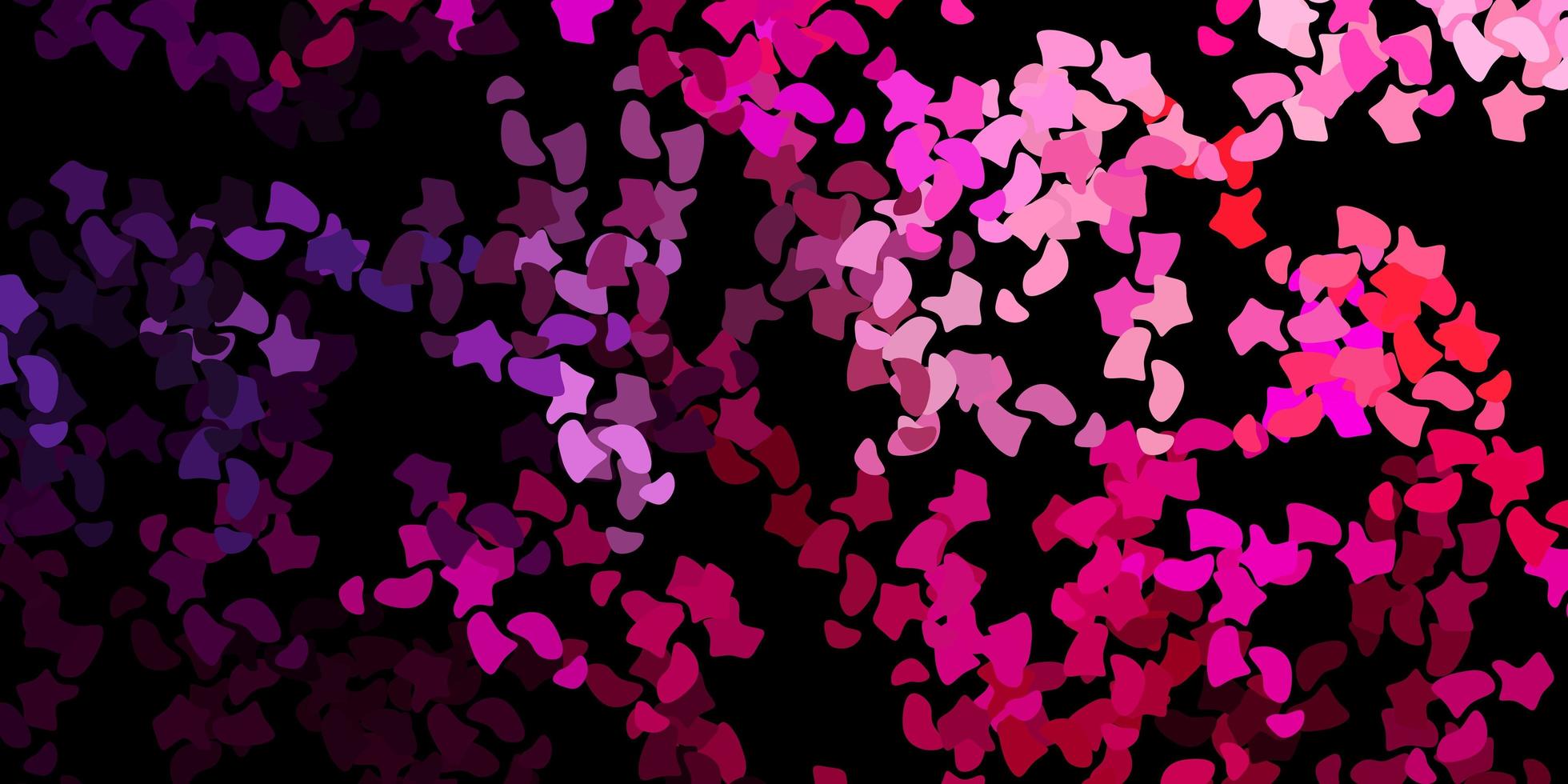 donkerpaars, roze vectorpatroon met abstracte vormen. vector