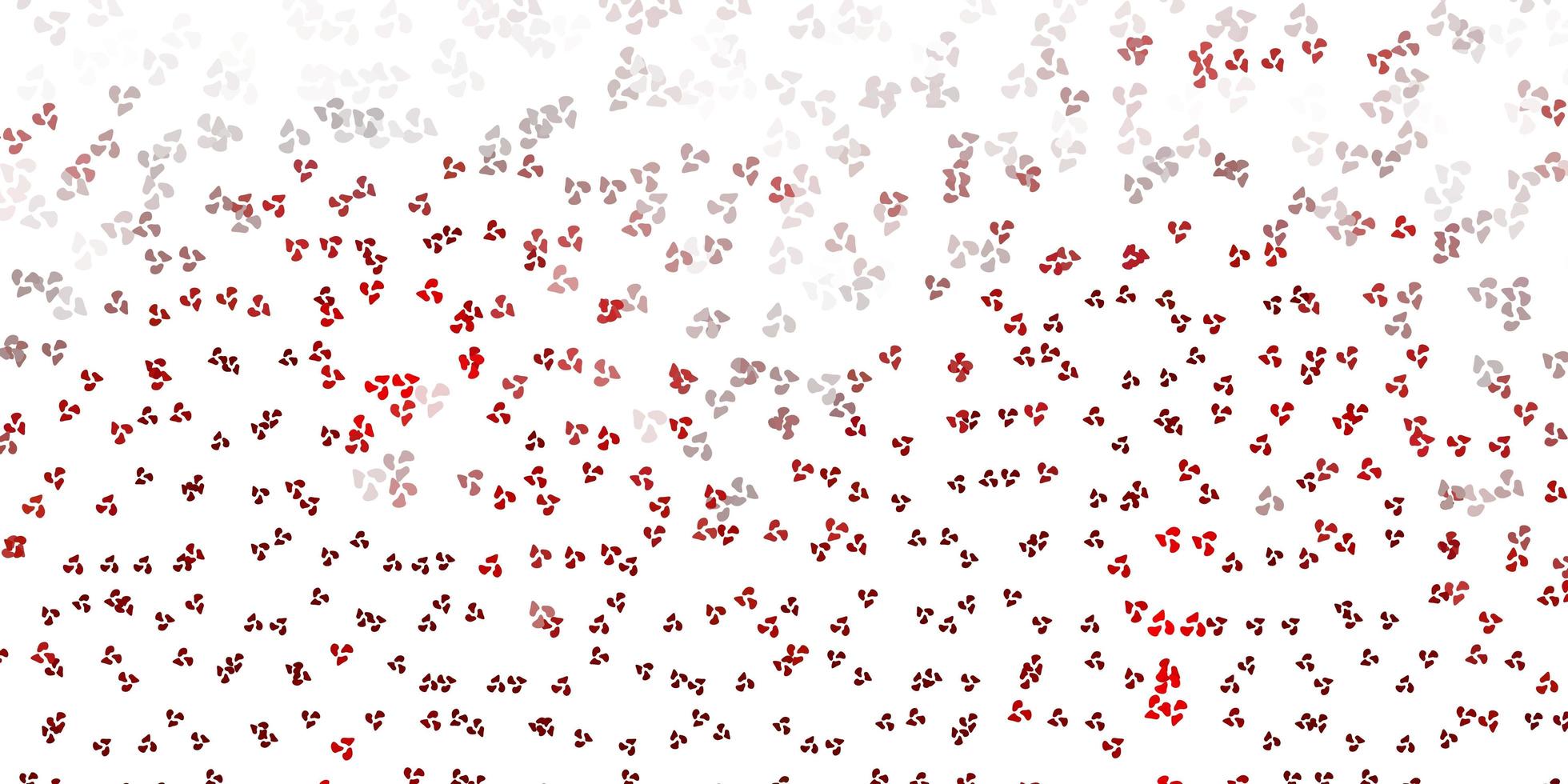 lichtroze, rode vectortextuur met vormen van Memphis. vector