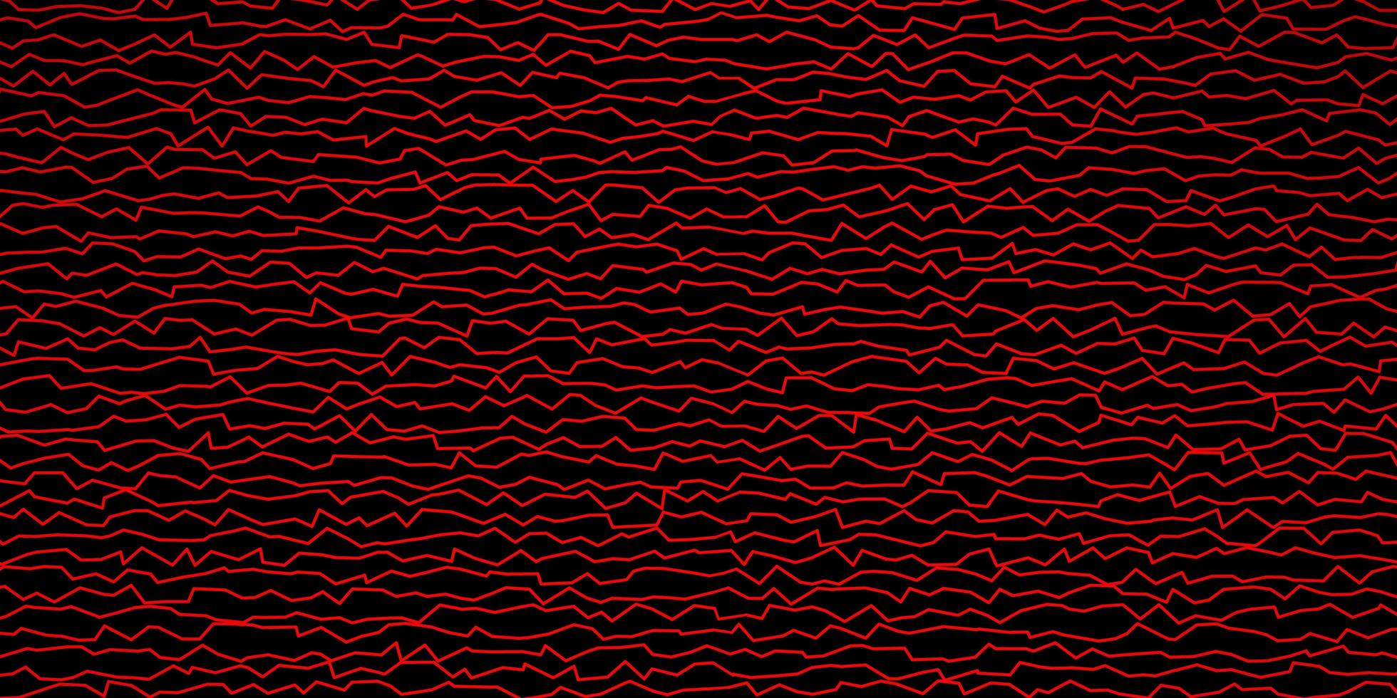 donkerrode vector achtergrond met gebogen lijnen.