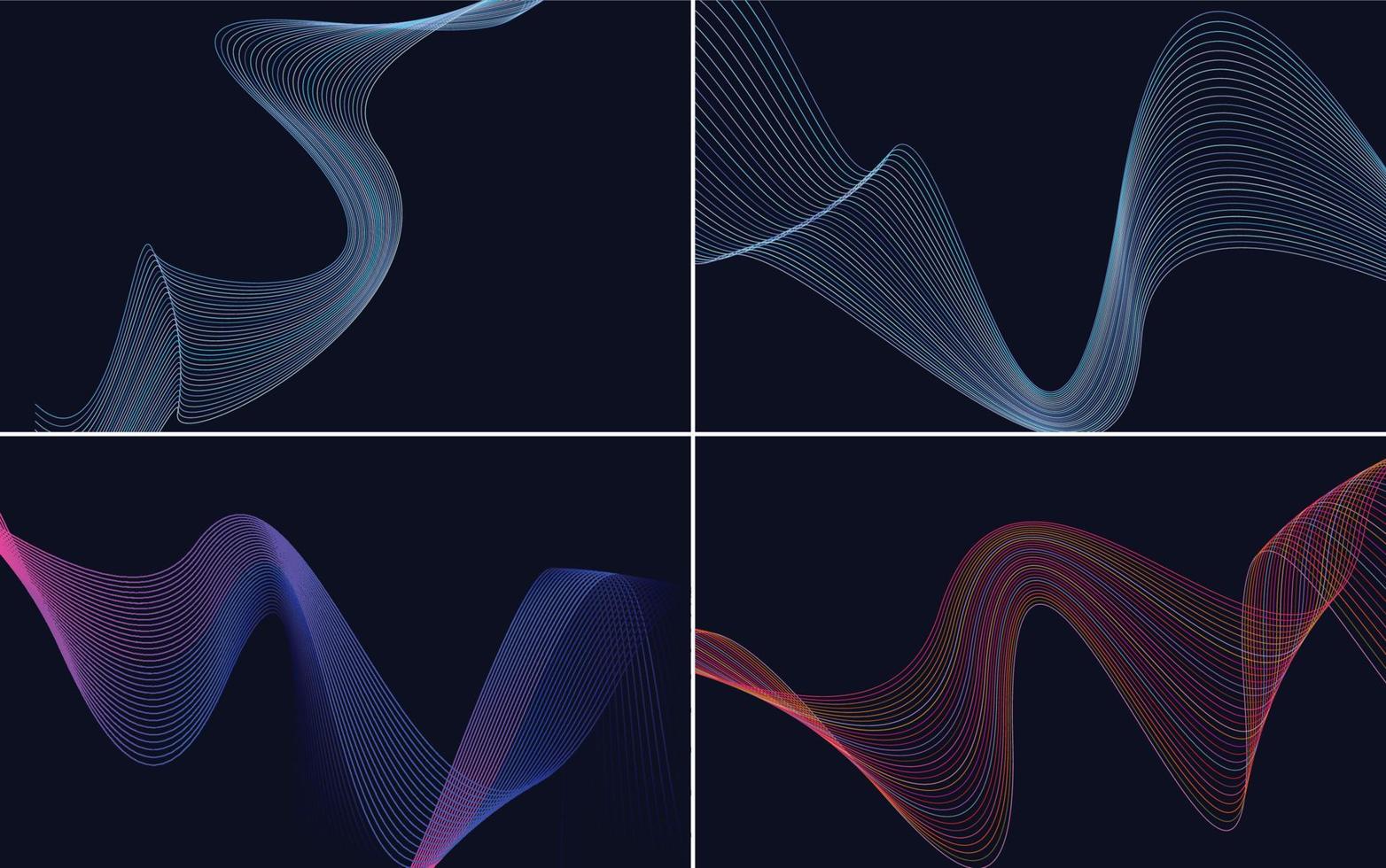 modern Golf kromme abstract presentatie achtergrond pak vector