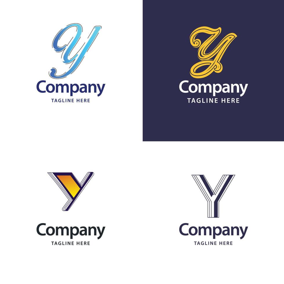 brief y groot logo pak ontwerp creatief modern logos ontwerp voor uw bedrijf vector