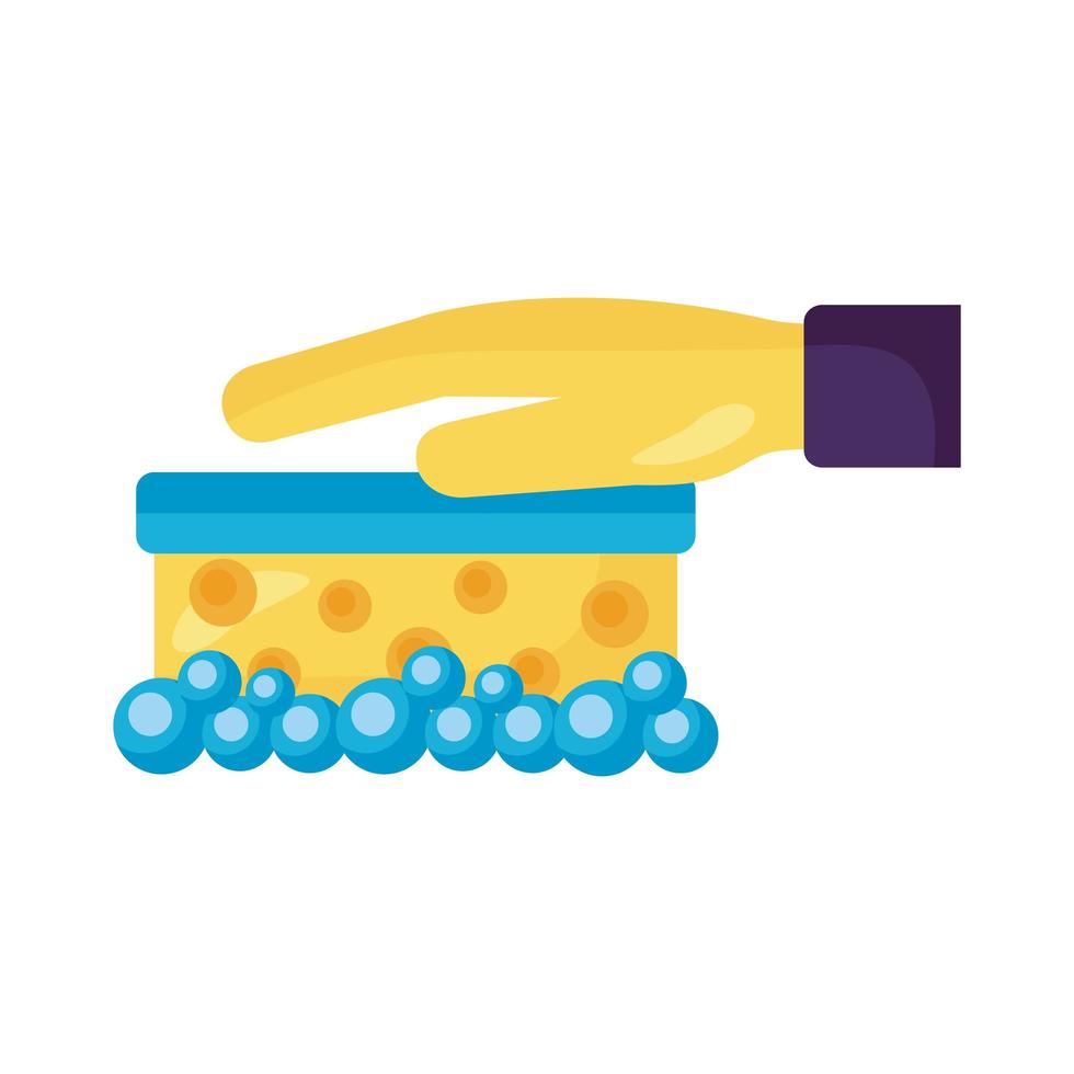 hand afvegen reiniging gedetailleerde stijl vector