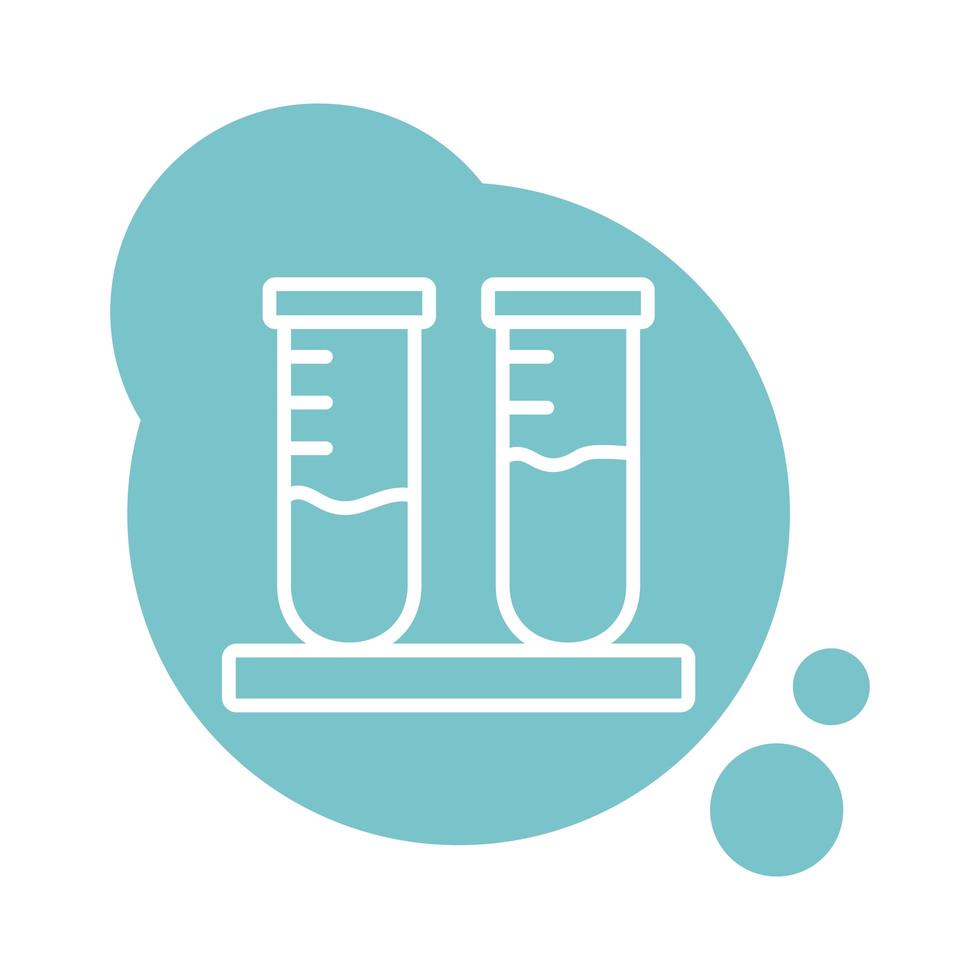 medische buizen test laboratorium blok stijlicoon vector