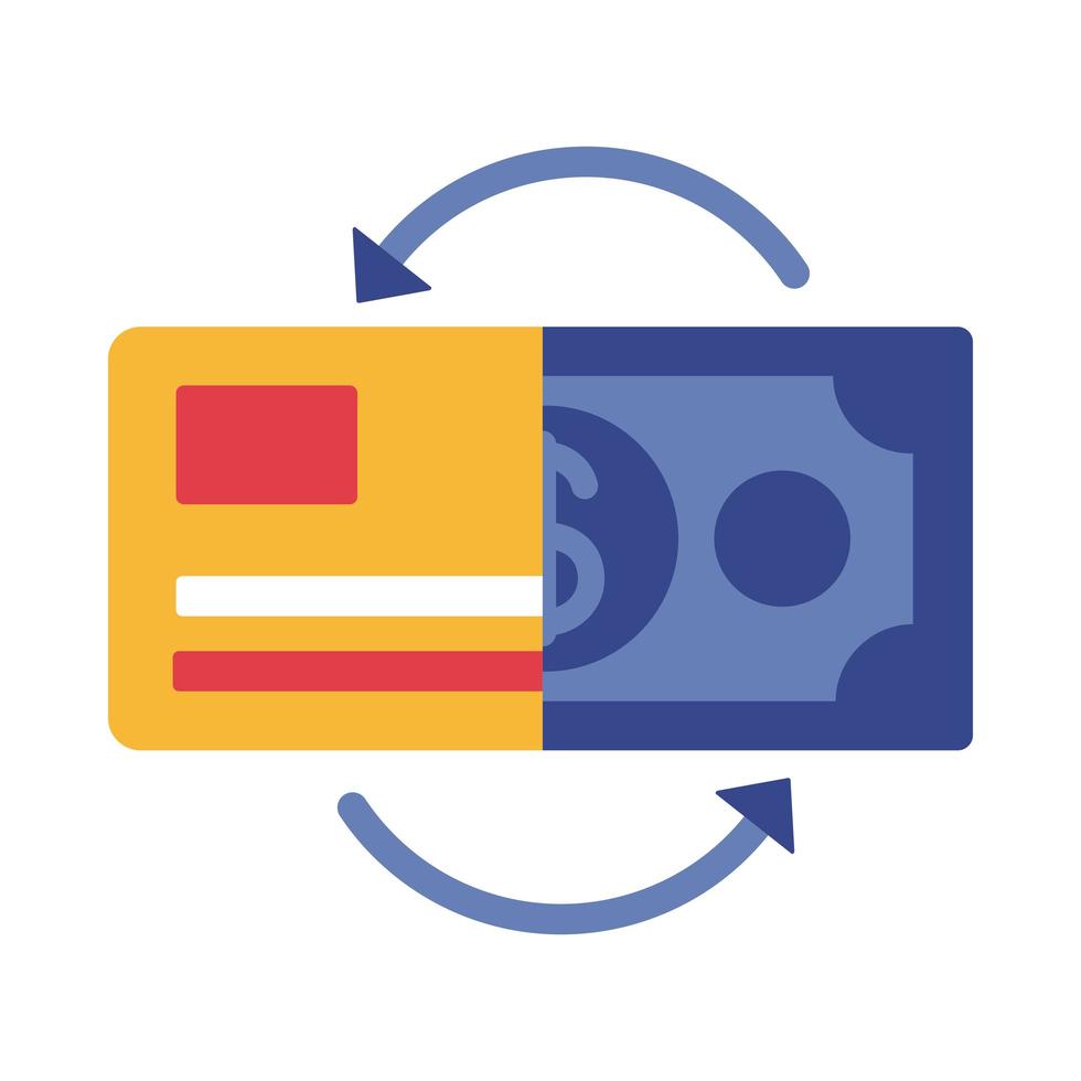 creditcard en factuurbetaling online vlakke stijl vector