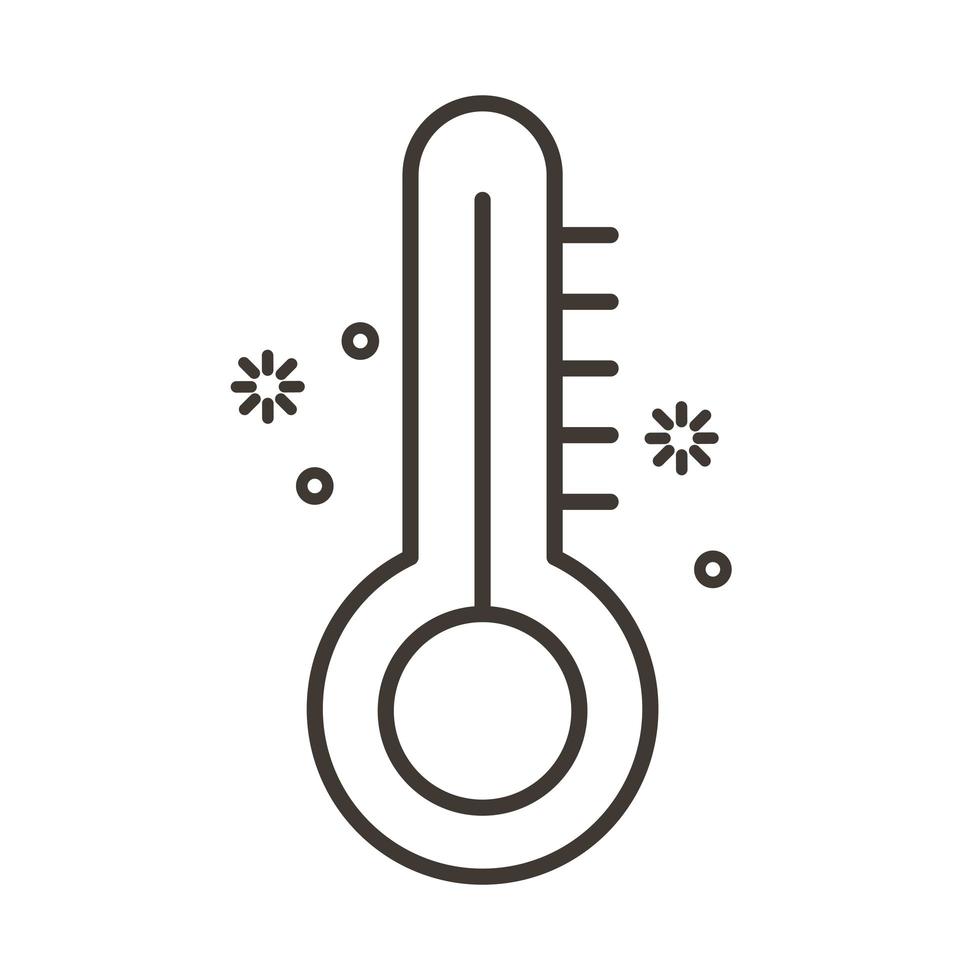 thermometer voor het meten van temperatuurpictogram vector