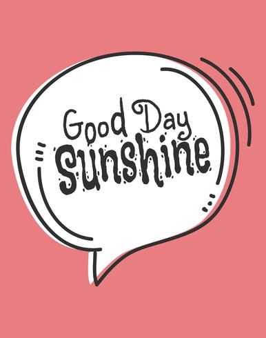 Leuke goede dag Sunshine Wall Art Poster vector