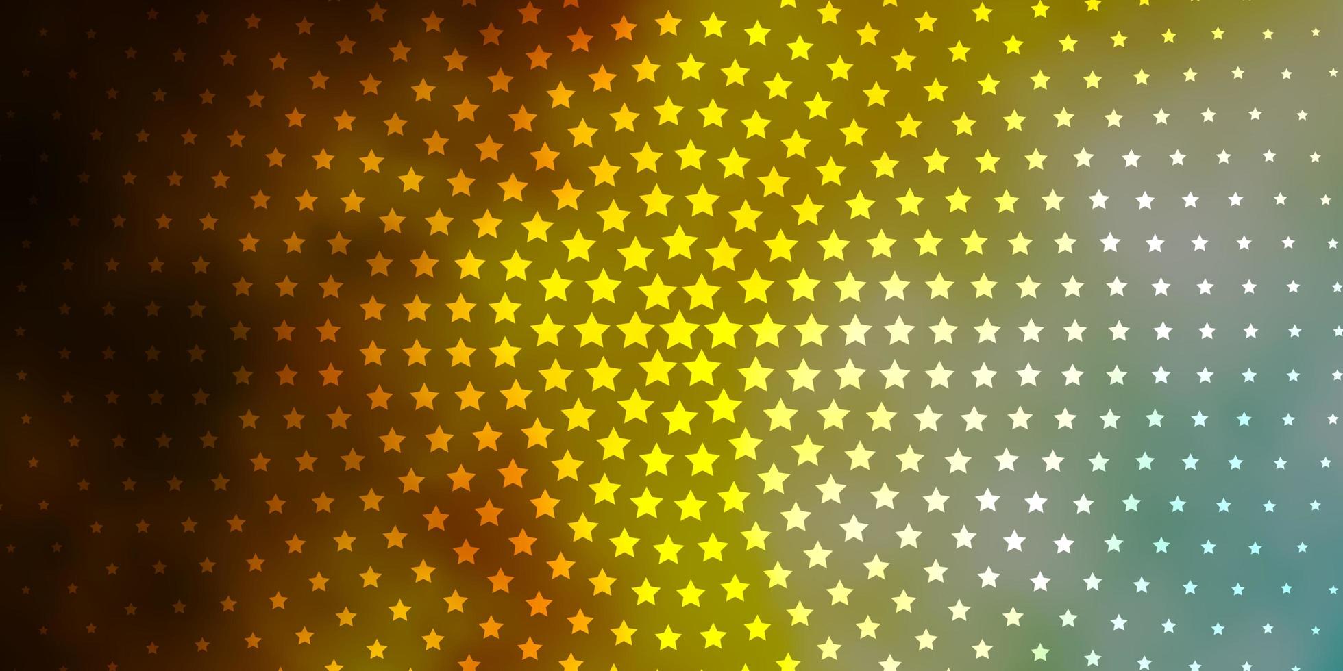 lichtblauw, geel vectormalplaatje met neonsterren. vector