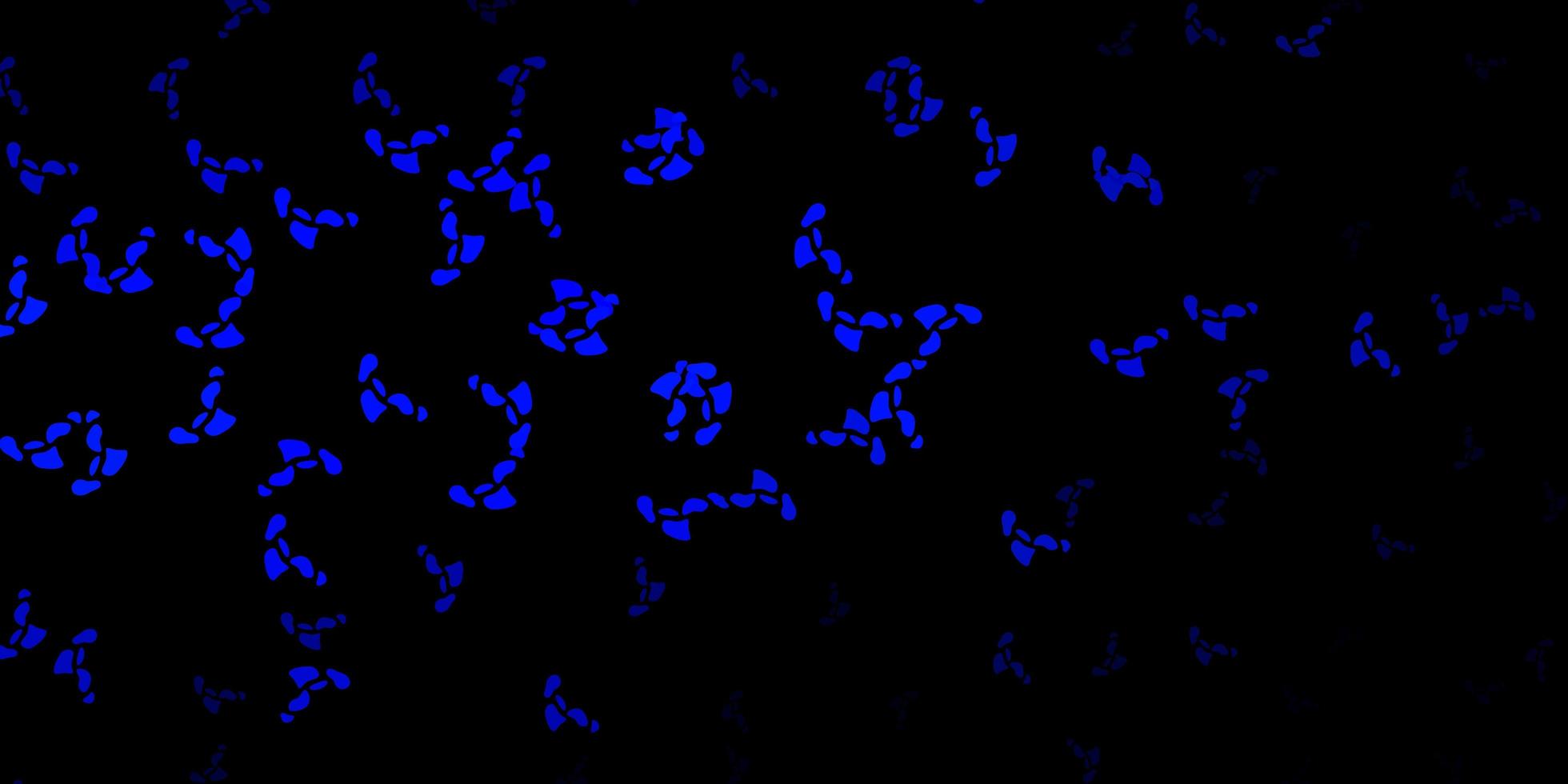 donkerblauw vector sjabloon met abstracte vormen.