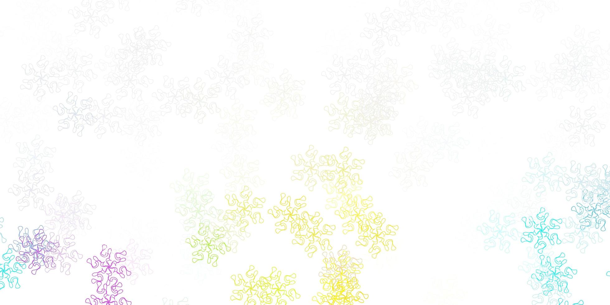 licht veelkleurig vectorkrabbelpatroon met bloemen. vector