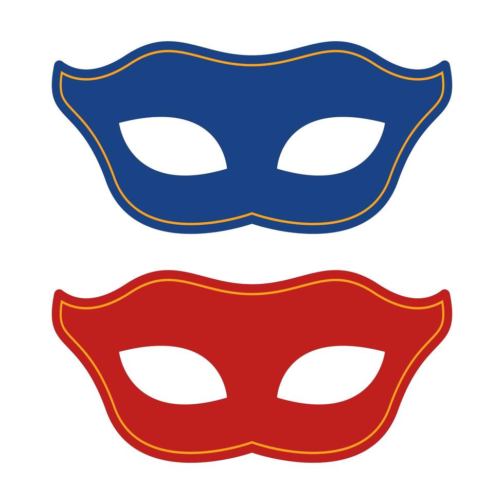 Carnaval masker vectorillustratie ontwerp geïsoleerd op een witte achtergrond vector