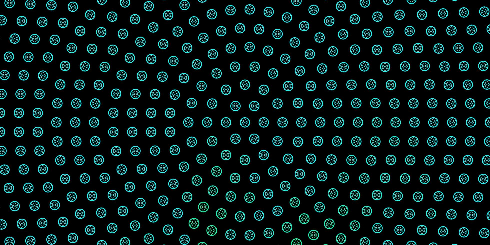 donkergroene vector achtergrond met occulte symbolen.