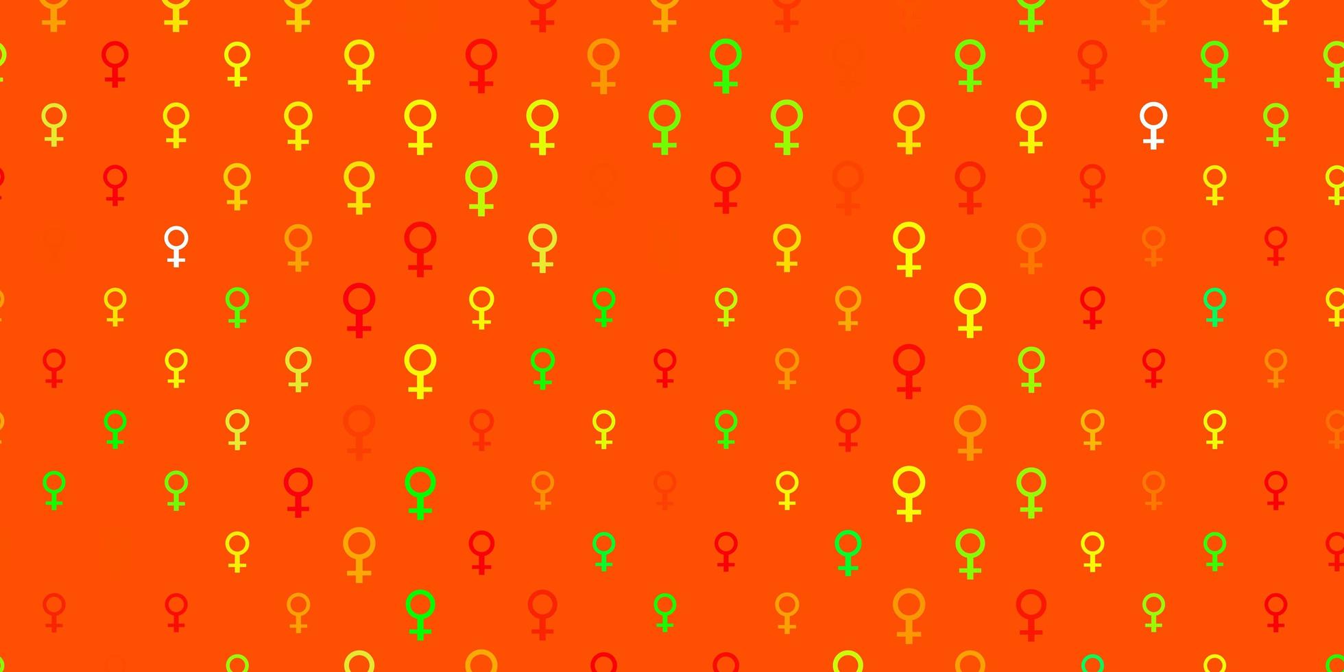 lichtgroene, rode vectorachtergrond met de symbolen van de vrouwenmacht. vector