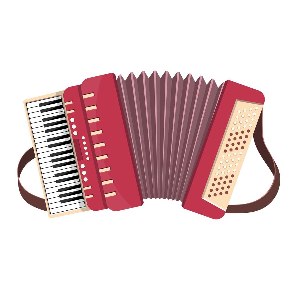 accordeon vectorillustratie ontwerp geïsoleerd op een witte achtergrond vector