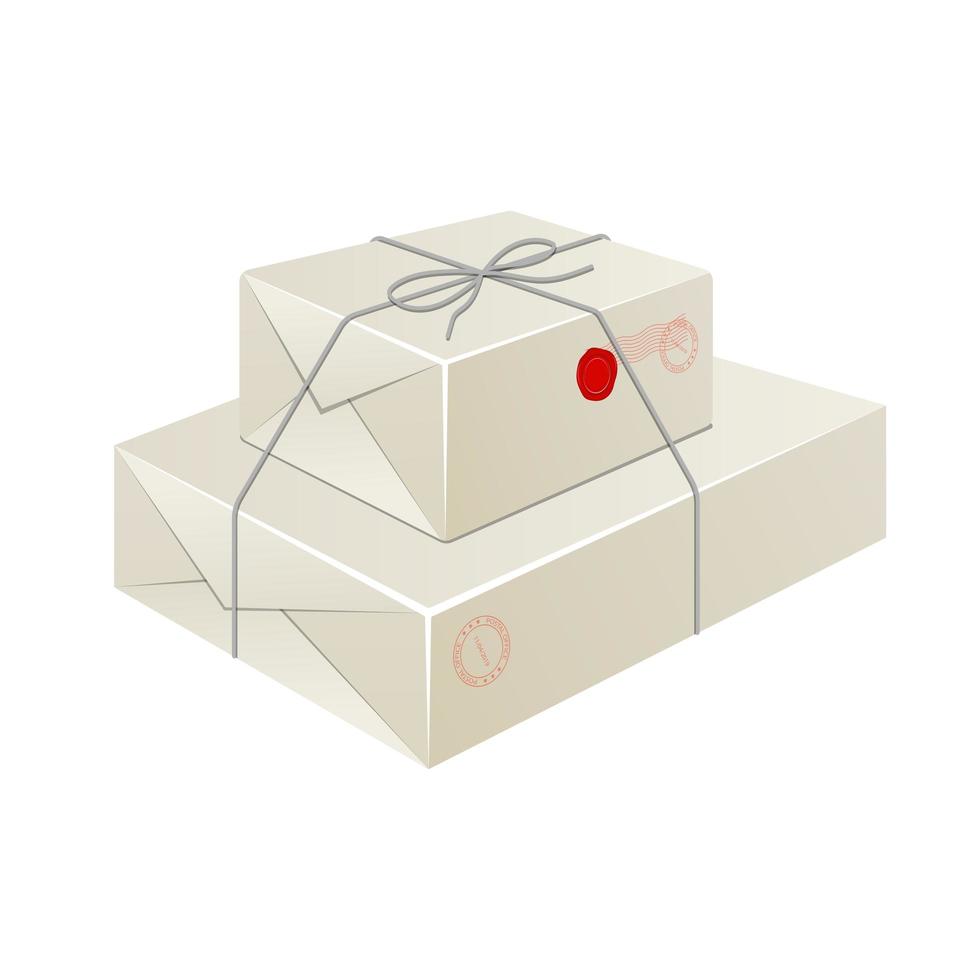 pakketdoos vector ontwerp illustratie geïsoleerd op een witte achtergrond