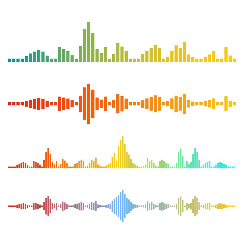 muziek golven vector ontwerp illustratie geïsoleerd op een witte achtergrond