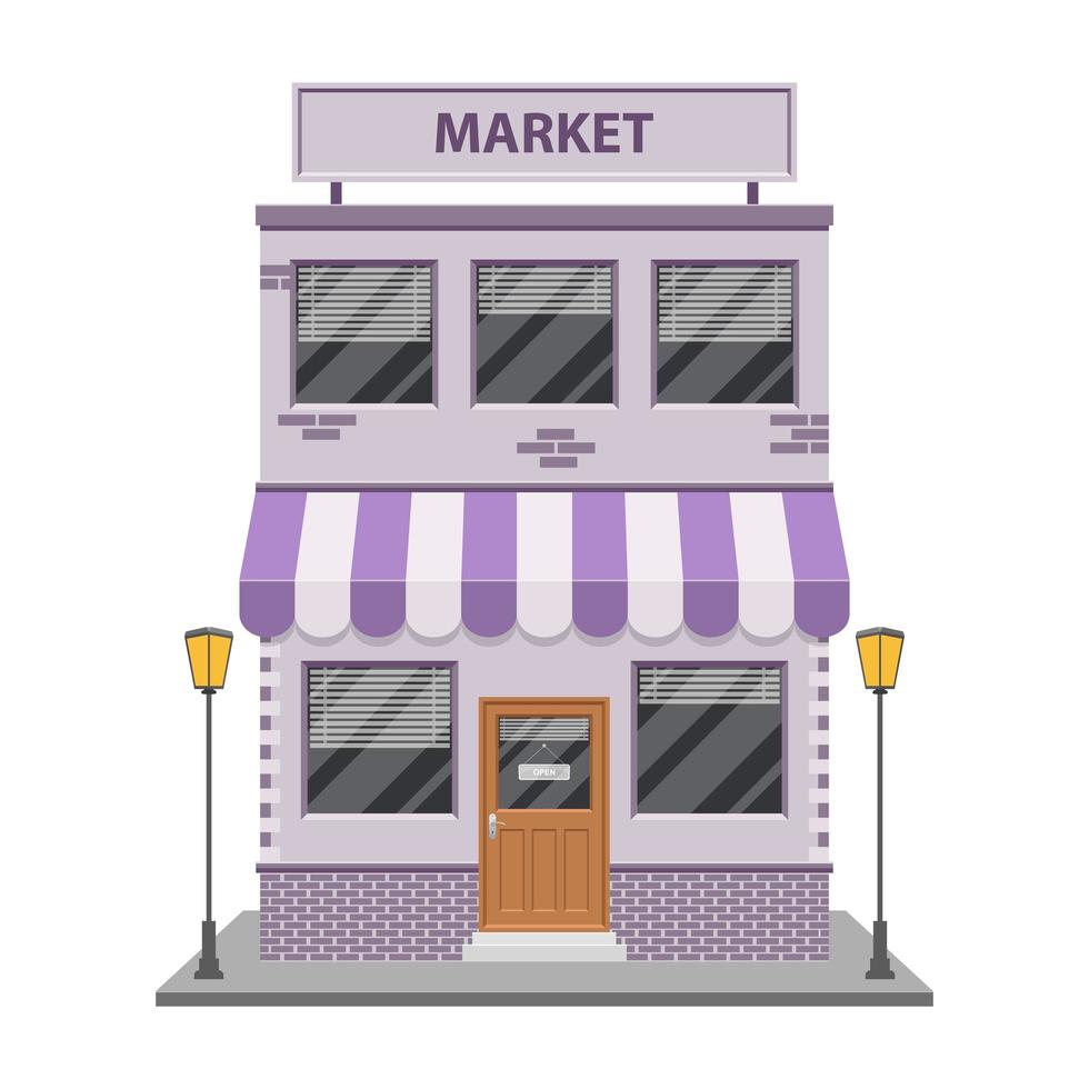 storefront vector ontwerp illustratie geïsoleerd op een witte achtergrond