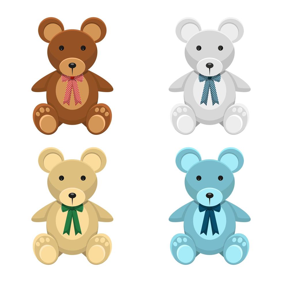 teddybeer vector ontwerp illustratie geïsoleerd op een witte achtergrond