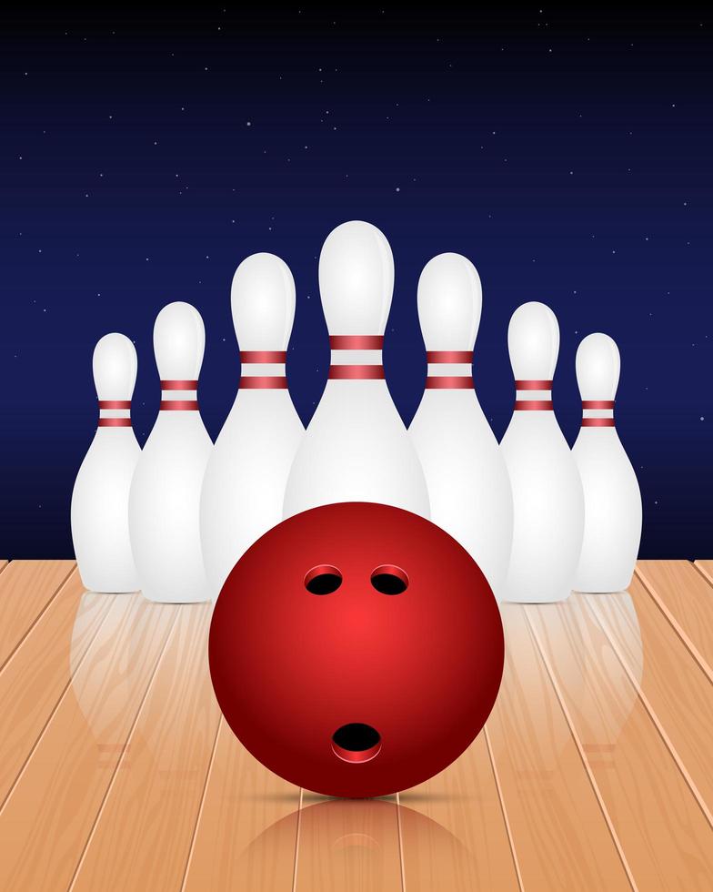 bowling club vector ontwerp illustratie
