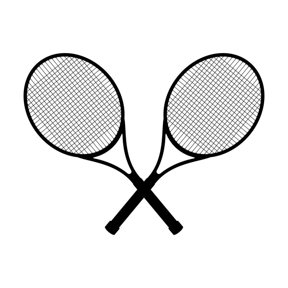 tennisracket ontwerp vectorillustratie geïsoleerd op een witte achtergrond vector