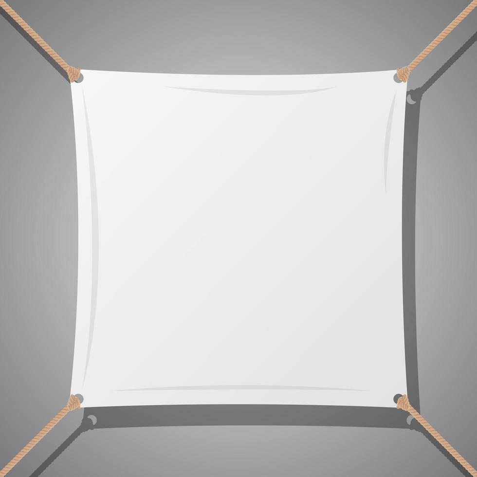 textiel banner met touwen vector ontwerp illustratie geïsoleerd op de achtergrond