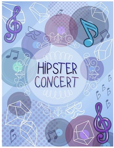 Hipster Concert Poster Vectoren