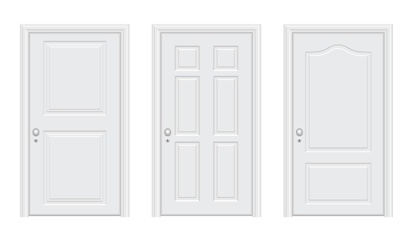 realistische witte deur vector ontwerp illustratie