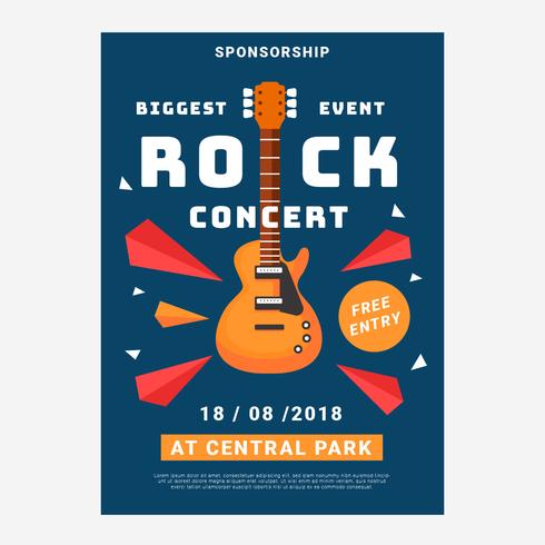 Concert Rock Poster sjabloon vector