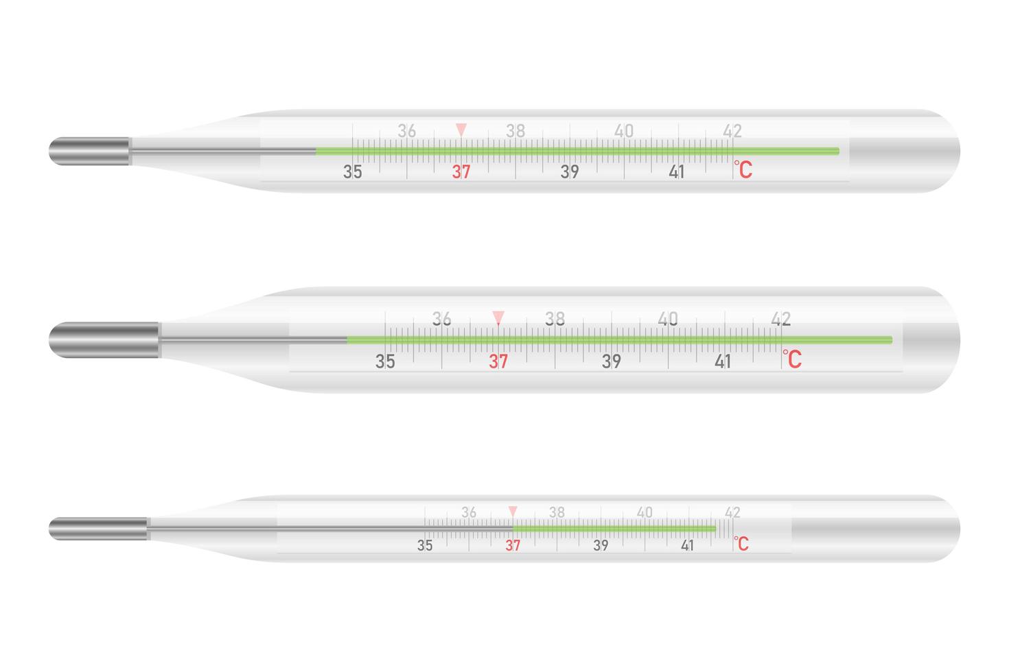 kwikthermometer vector ontwerp illustratie geïsoleerd op een witte achtergrond