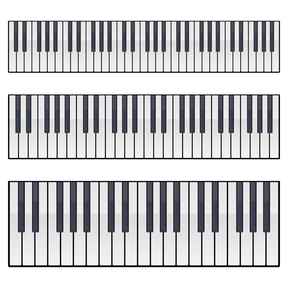 piano toetsenbord vector ontwerp illustratie geïsoleerd op een witte achtergrond