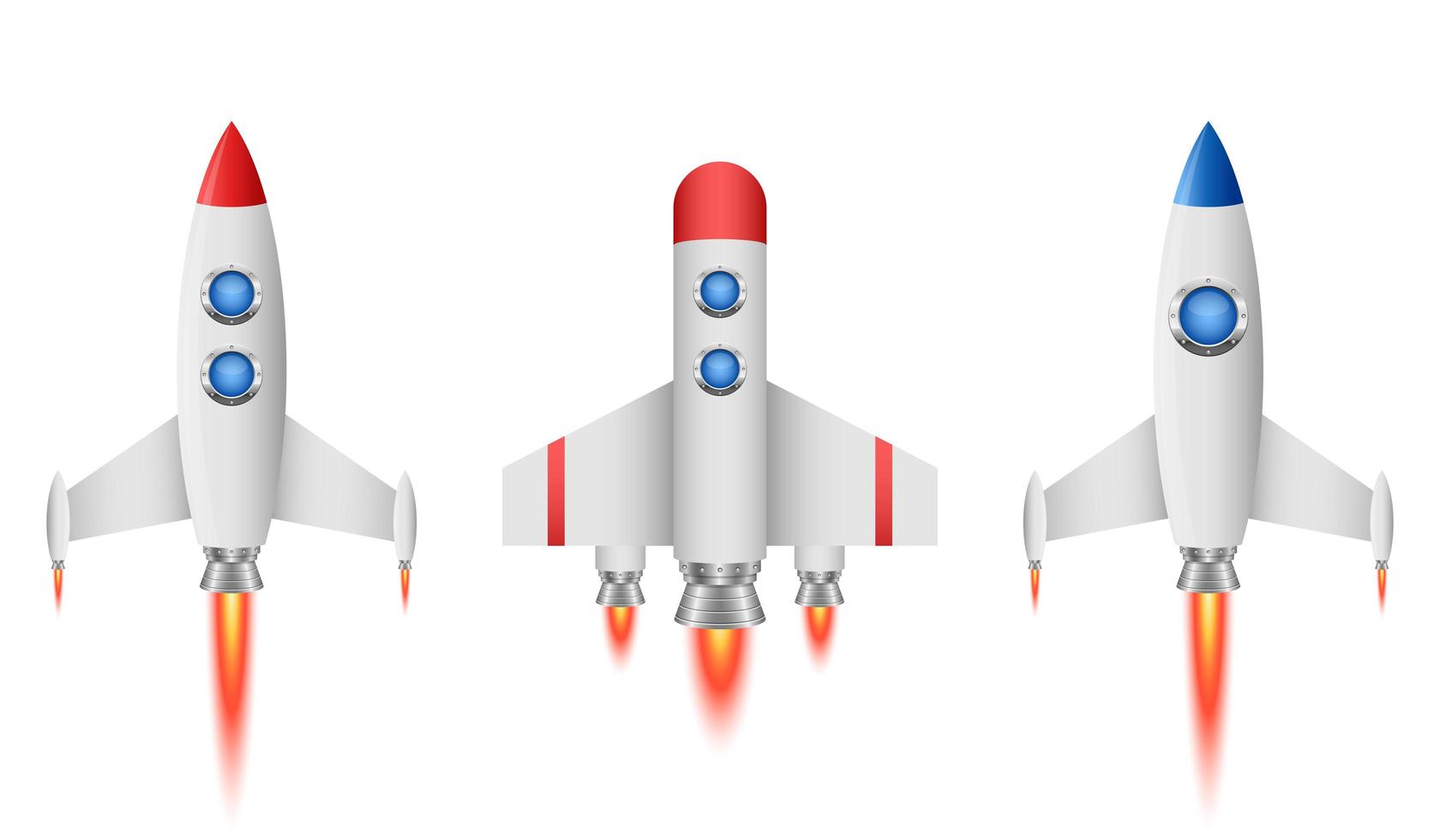 raket ruimteschip vector ontwerp illustratie geïsoleerd op een witte achtergrond