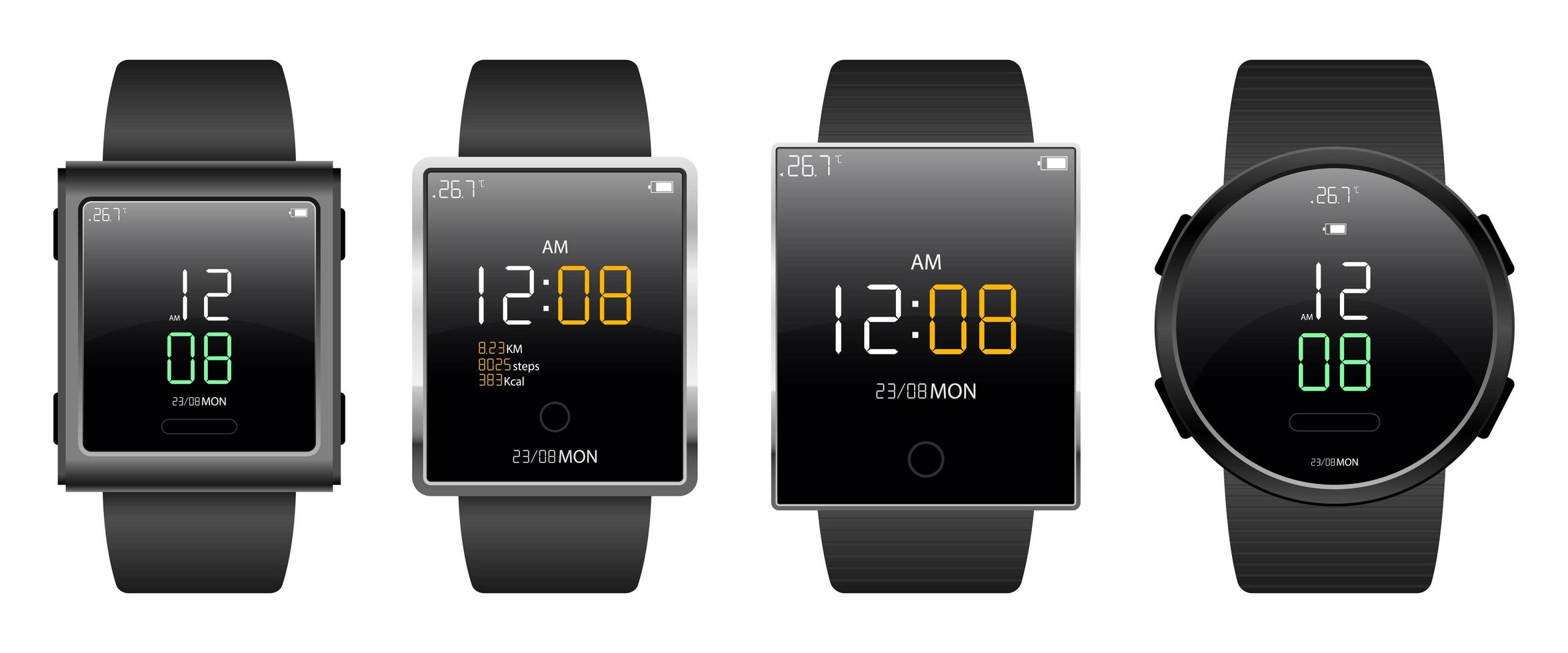 smartwatch-apparaat vector ontwerp illustratie geïsoleerd op een witte achtergrond