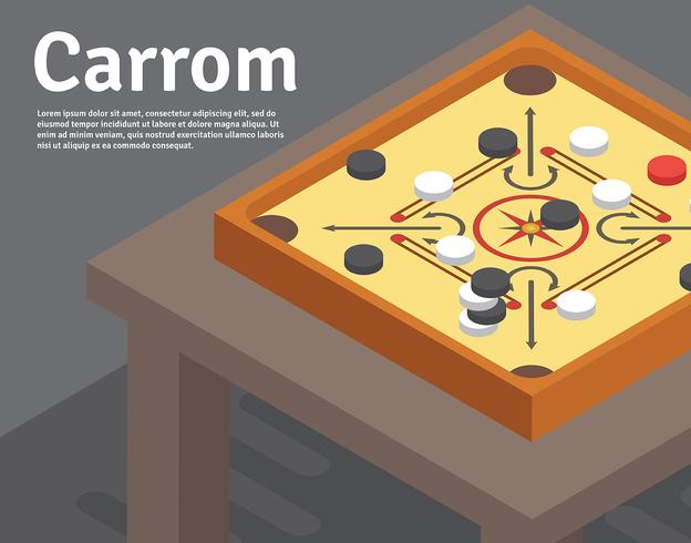 Carrom Illustratie vector