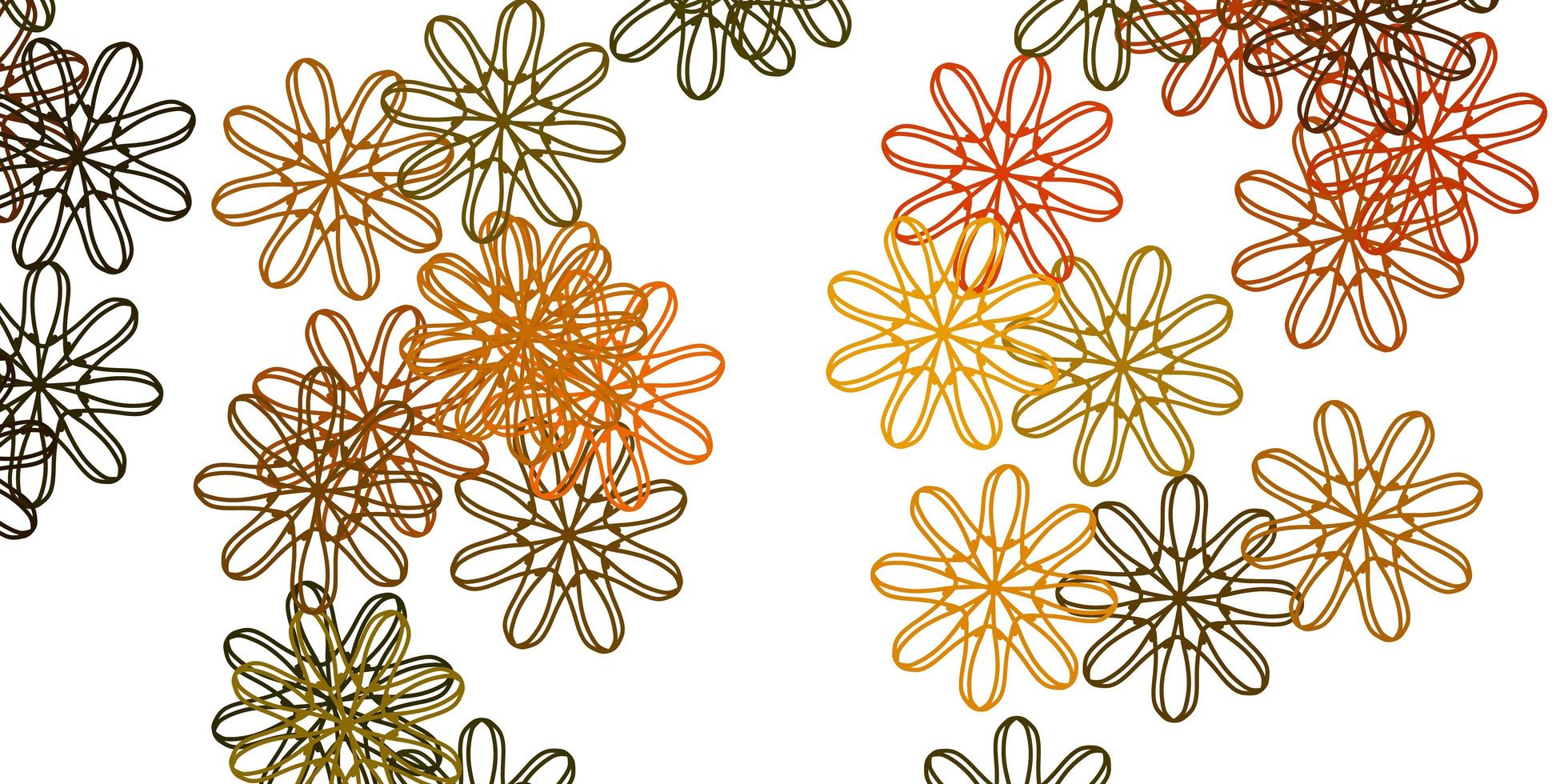 lichtgroene, gele vector natuurlijke lay-out met bloemen.