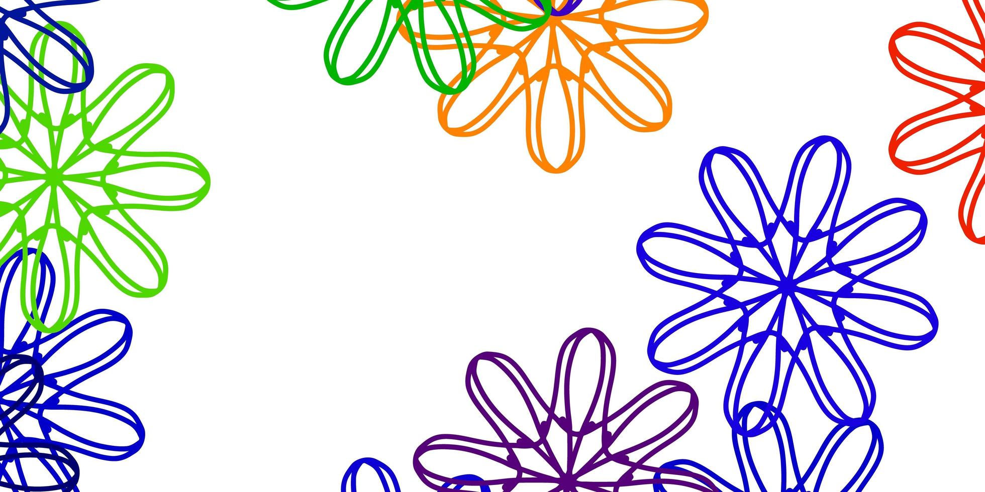 licht veelkleurig vector natuurlijk kunstwerk met bloemen.