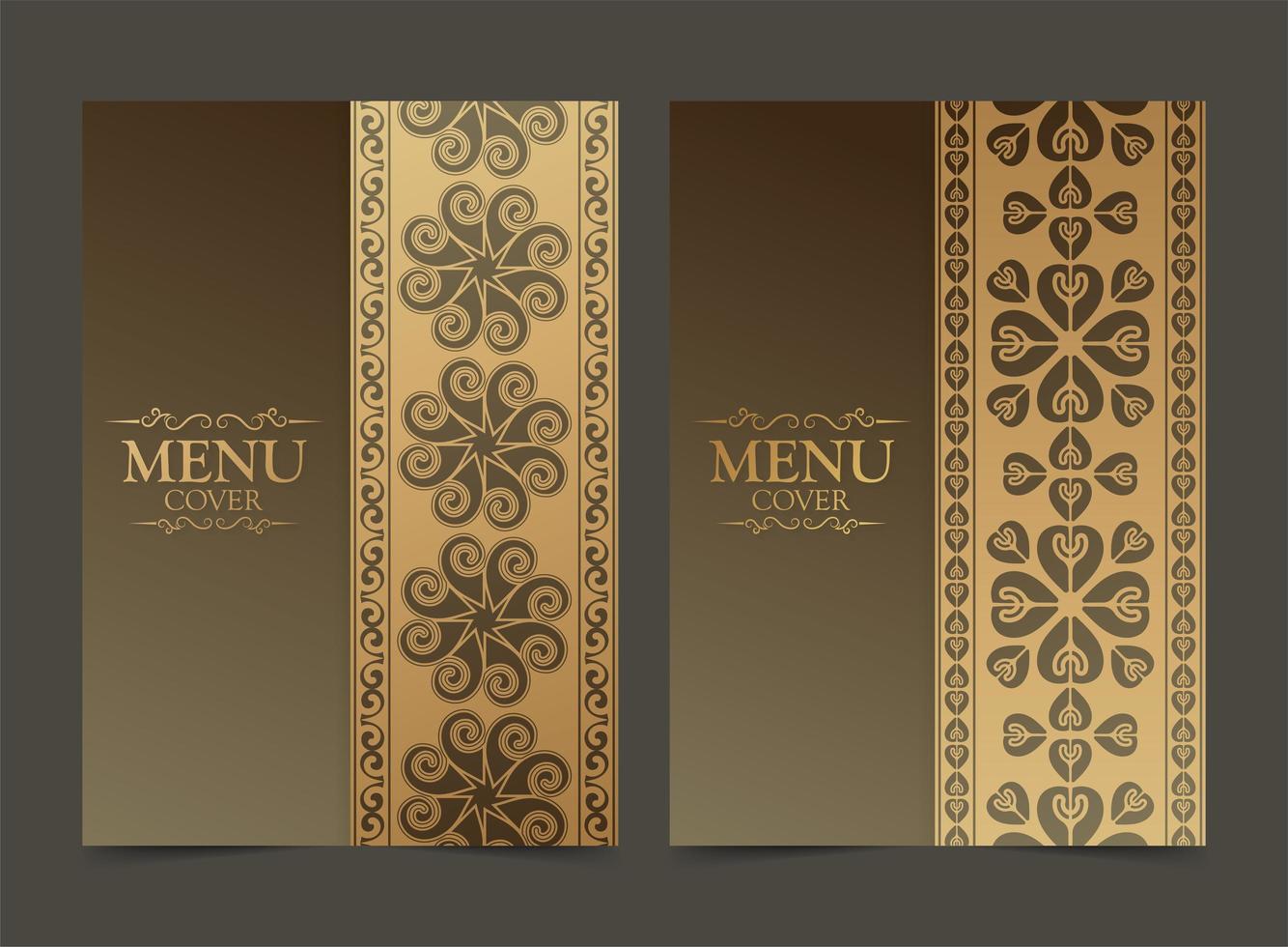 luxe premium menu-omslagontwerpset vector