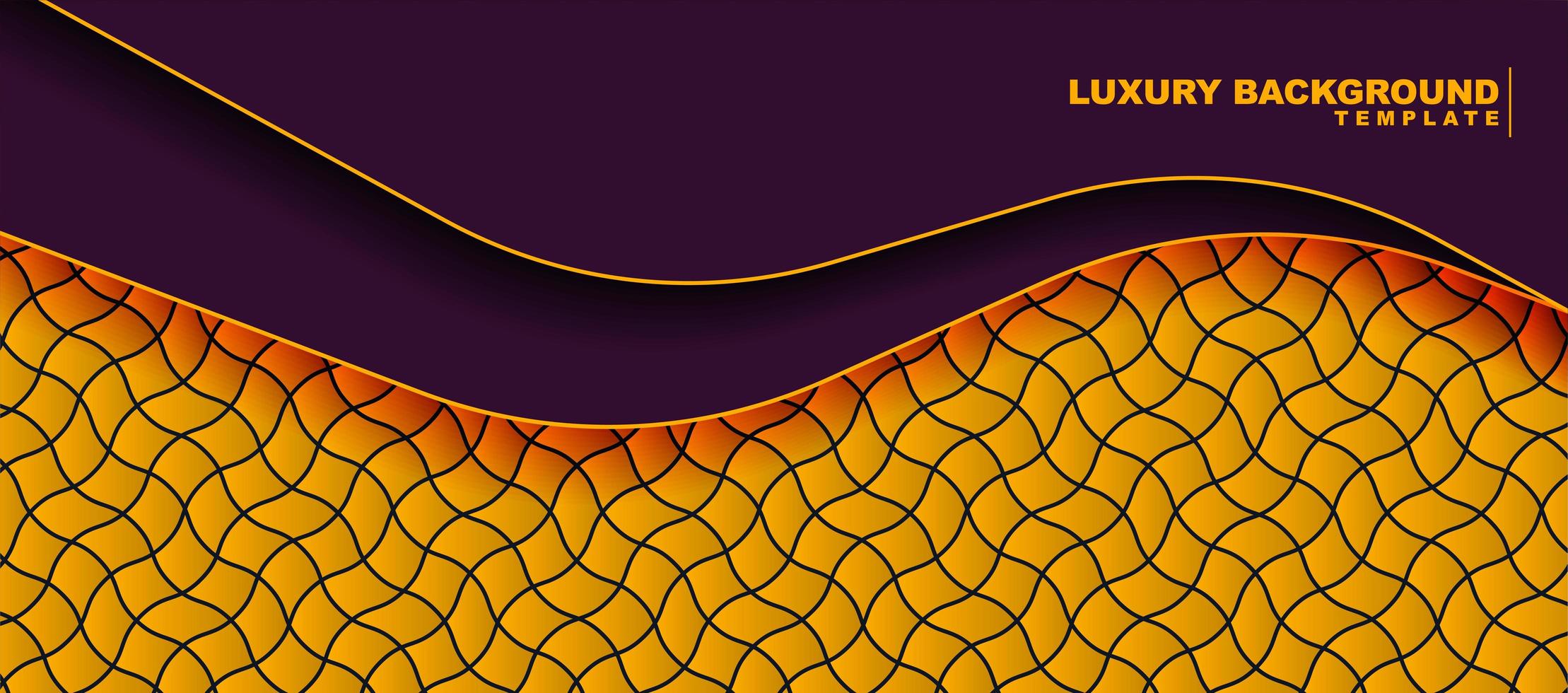 abstracte golfachtergrond met paarse en gele kleur vector