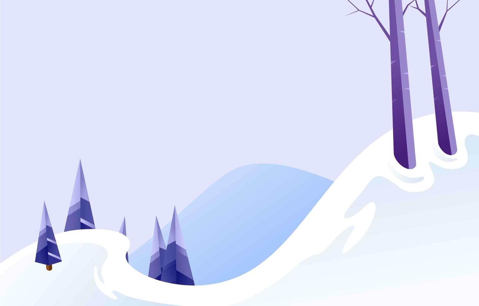 winter achtergrond met blauwe en paarse kleur vector