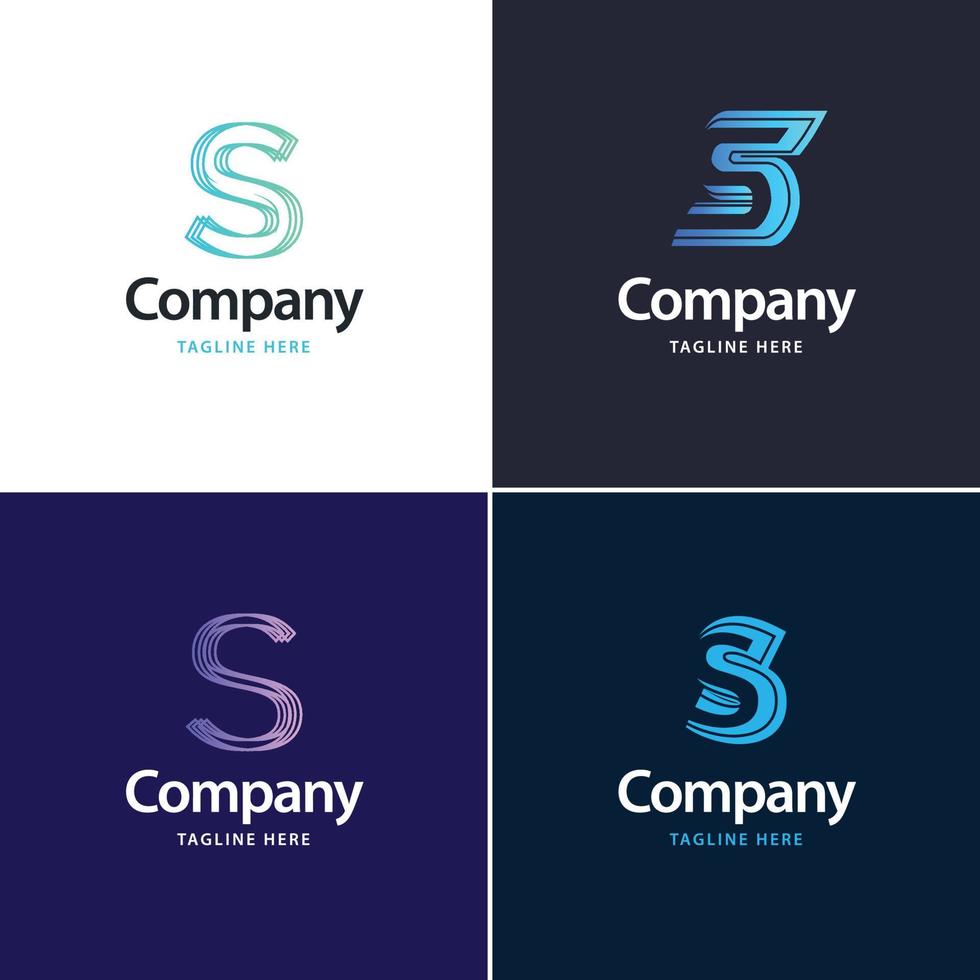 brief s groot logo pak ontwerp creatief modern logos ontwerp voor uw bedrijf vector