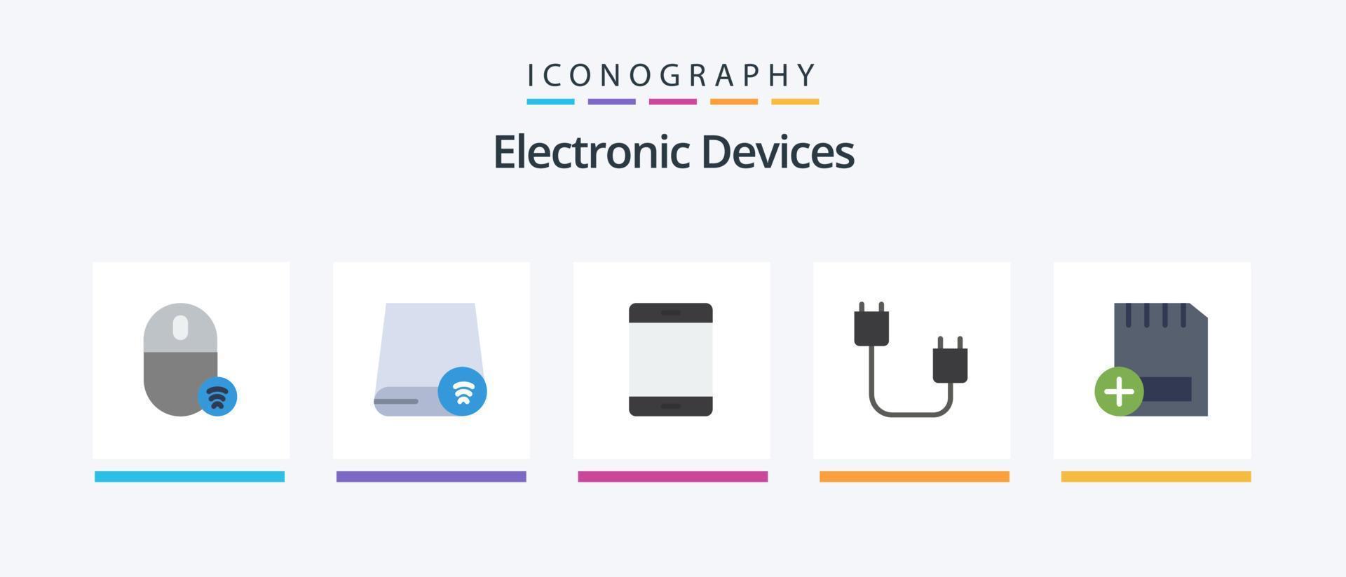 apparaten vlak 5 icoon pak inclusief apparaten. computers. apparaatje. ipad. apparaatje. creatief pictogrammen ontwerp vector