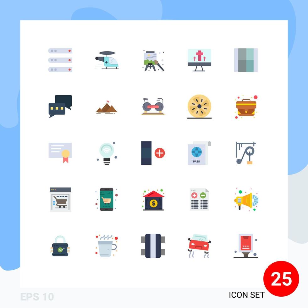 25 vlak kleur concept voor websites mobiel en apps ei scherm ambulance toezicht houden op kunsten bewerkbare vector ontwerp elementen