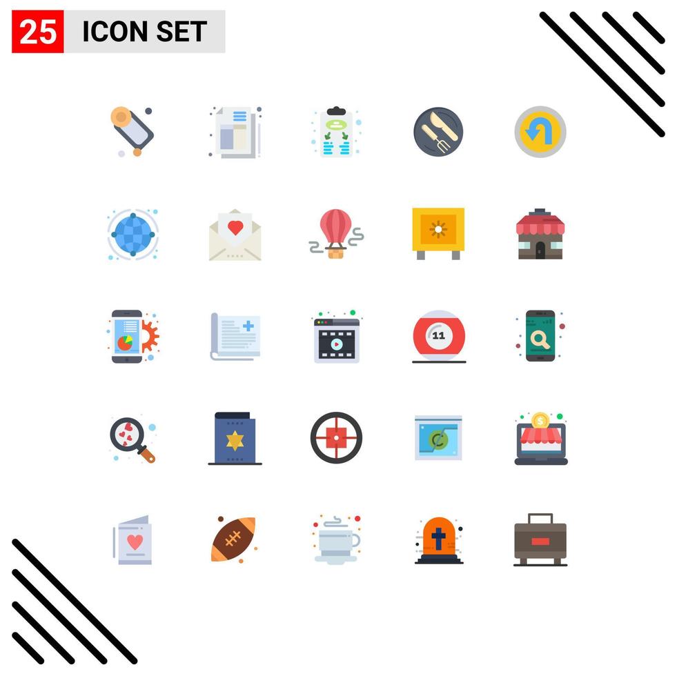 voorraad vector icoon pak van 25 lijn tekens en symbolen voor terug mes bedrijf strategie lepel lunch bewerkbare vector ontwerp elementen