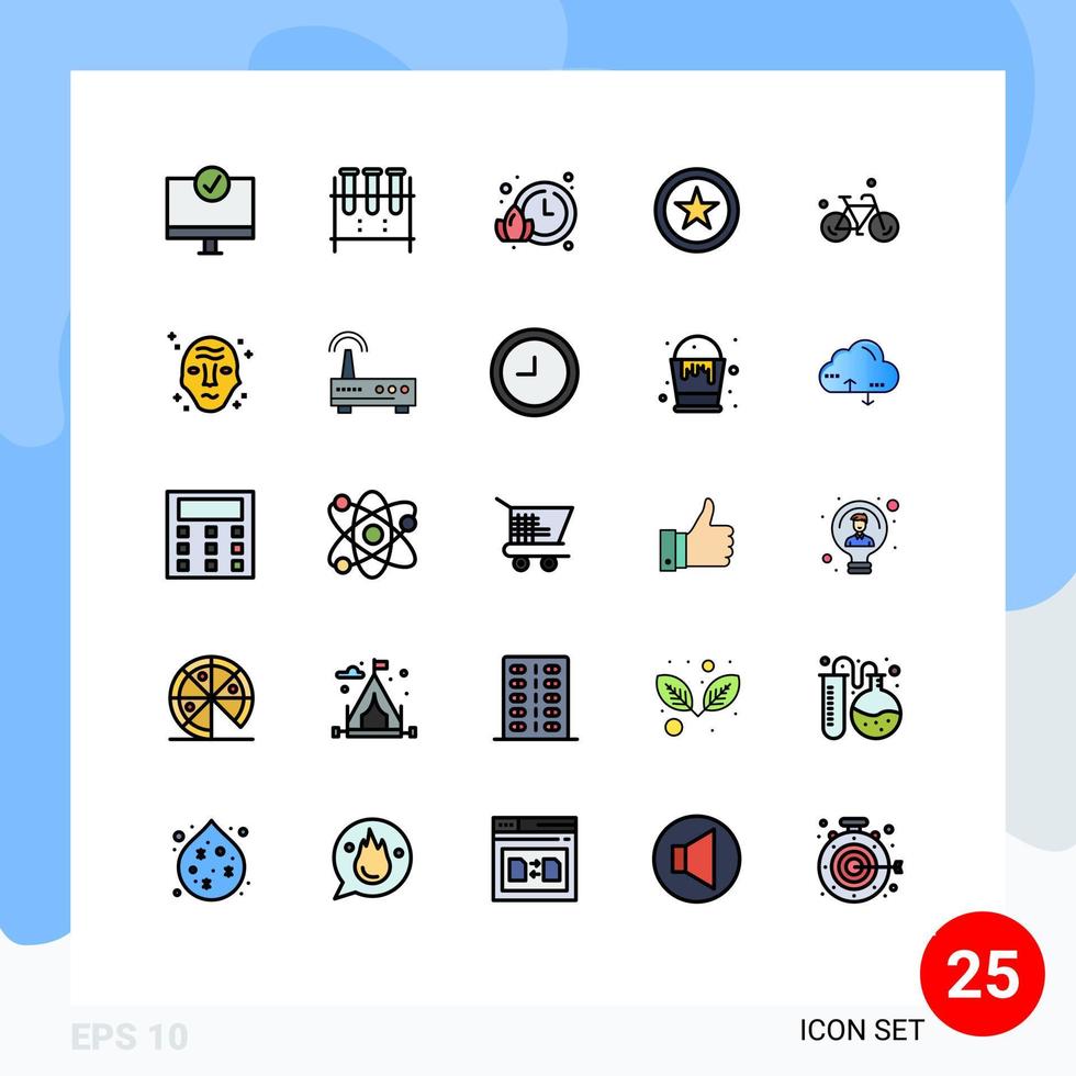 reeks van 25 modern ui pictogrammen symbolen tekens voor fiets gebruiker laboratorium glaswerk koppel kijk maar bewerkbare vector ontwerp elementen